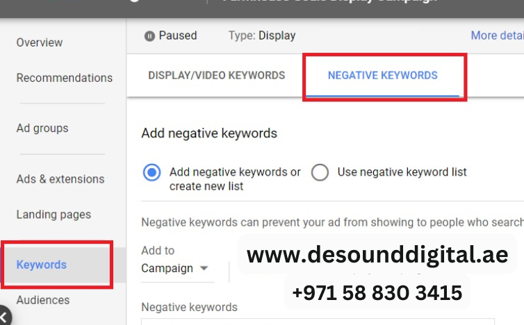The Importance of Negative Keywords in Google Ads Campaigns